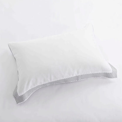 Gray and White Queen 100% Cotton 200 Thread Count Washable Duvet Cover