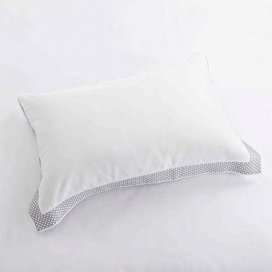 Gray and White Queen 100% Cotton 200 Thread Count Washable Duvet Cover