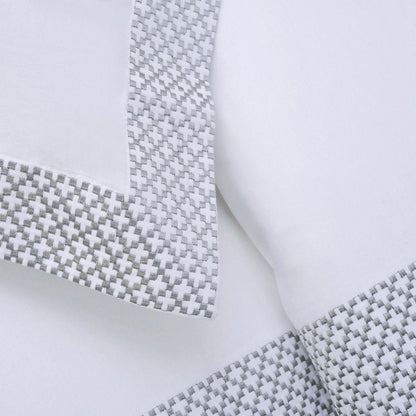 Gray and White Queen 100% Cotton 200 Thread Count Washable Duvet Cover
