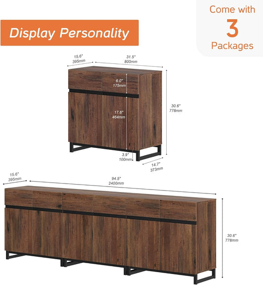 Modern TV Stand for Tvs up to 100 Inch, 3 in 1 Entertainment Center TV