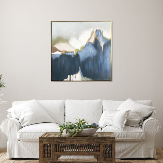 Abstract Vision Gold Floater Frame Painting Wall Art