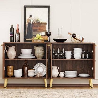 Storage Cabinet with Doors, Modern Sideboard Accent Cabinet, Buffet
