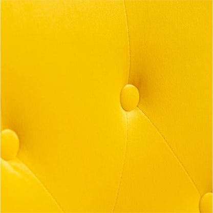 Yellow Velvet Tufted Accent Chair - Compact Size