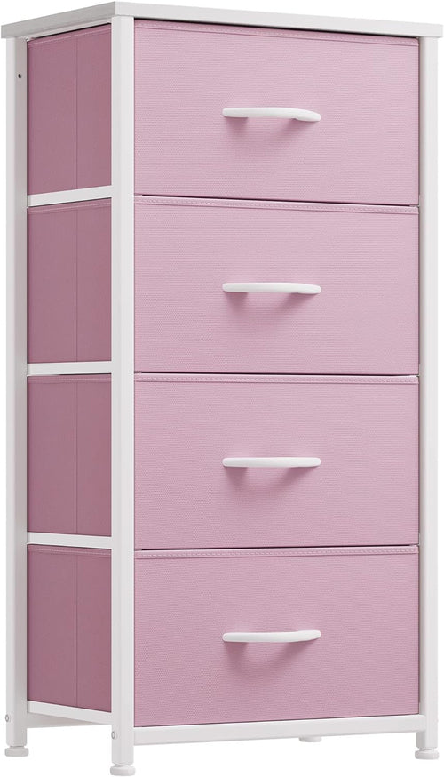 Storage Drawer with 4 Drawers - Fabric Dressers for Kids, Dresser for