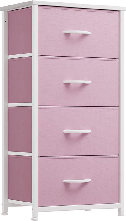 Storage Drawer with 4 Drawers - Fabric Dressers for Kids, Dresser for