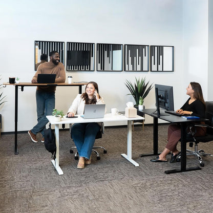 47.2 Inch Electric Standing Desk, Height Adjustable Sit Stand Up, Wood