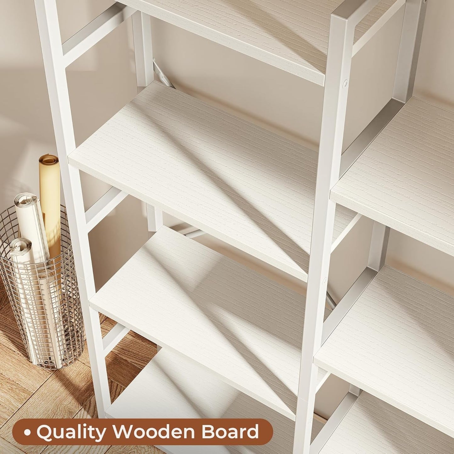 Triple 4 Tier Bookshelf, Bookcase with 11 Open Display Shelves, Wide
