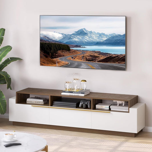 70" TV Stand for TV up to 70", Modern Home Entertainment Center with