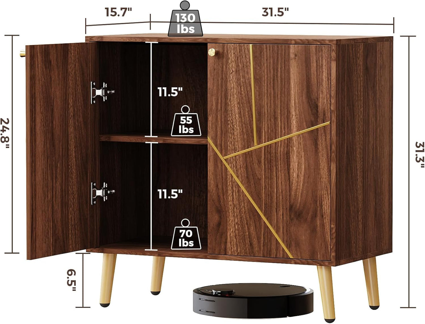 Storage Cabinet, Free Standing Buffet Cabinet, Morden Sideboard and