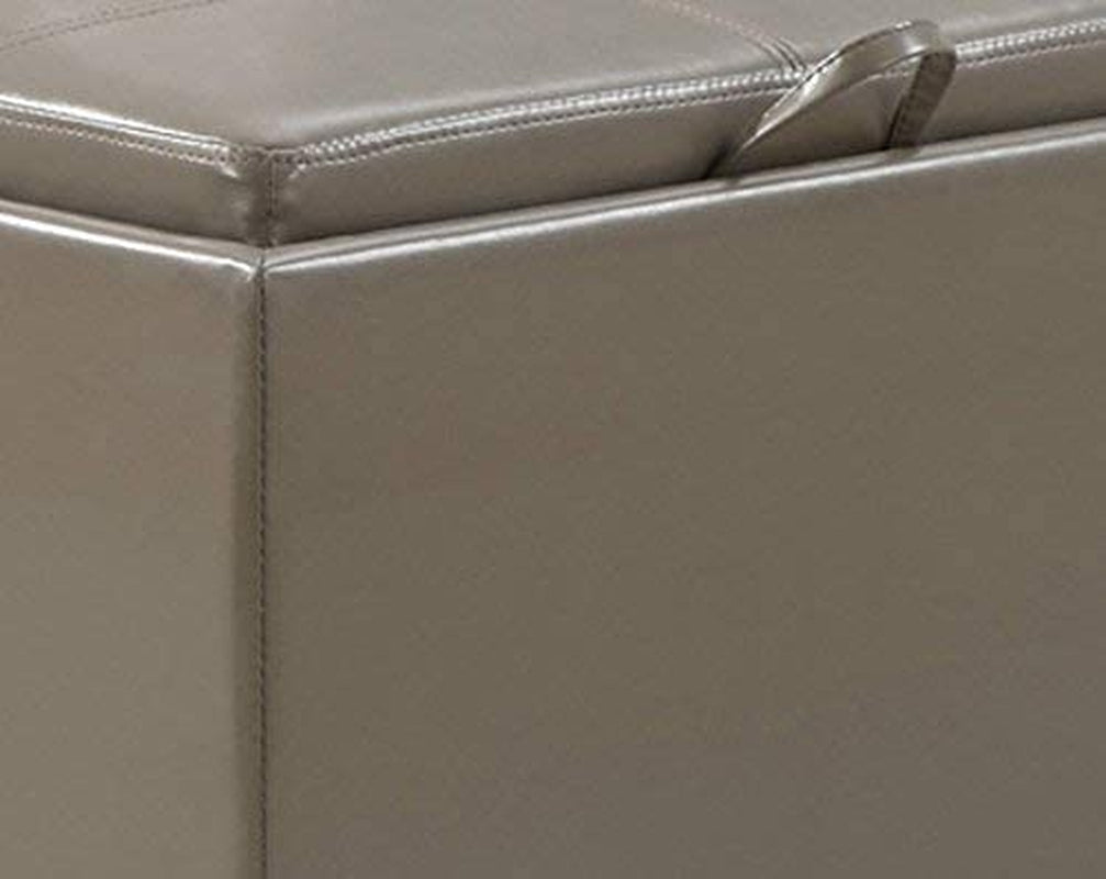 Gray Ottoman with Storage by Designs4Comfort