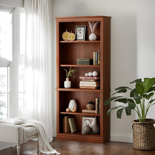 Bookcase Bookshelves, 5-Shelf Tall Bookcase 72" Wood Open Display