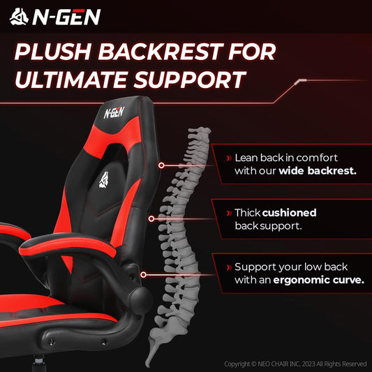 N-GEN Video Gaming Computer Chair Ergonomic Office Chair Desk Chair
