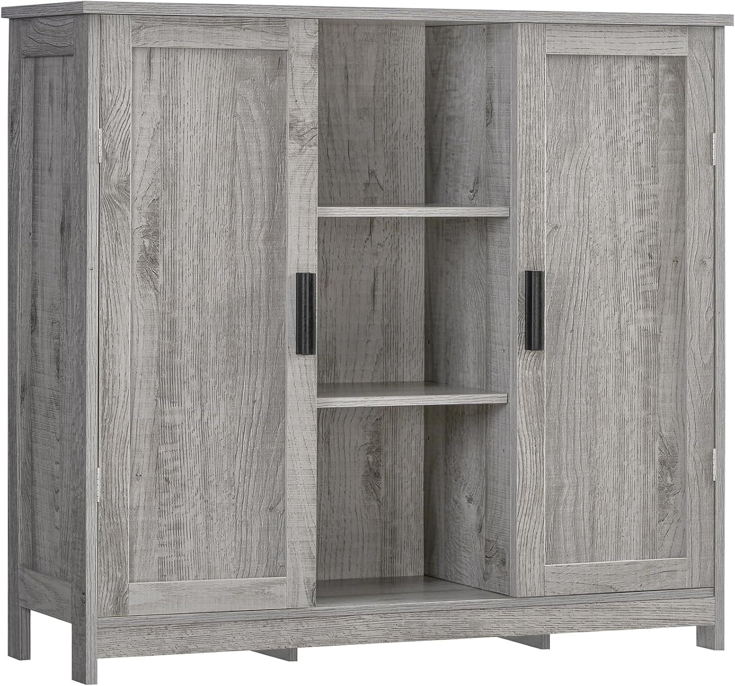 Storage Cabinet with 2 Doors and 4 Adjustable Shelves, Buffet Cabinet