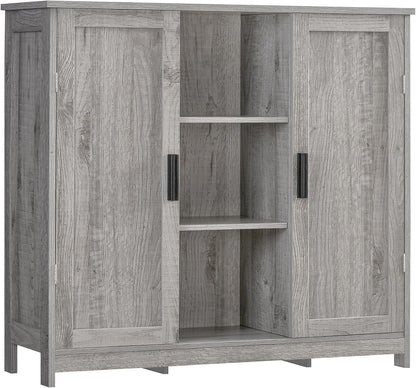 Storage Cabinet with 2 Doors and 4 Adjustable Shelves, Buffet Cabinet