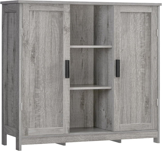 Storage Cabinet with 2 Doors and 4 Adjustable Shelves, Buffet Cabinet