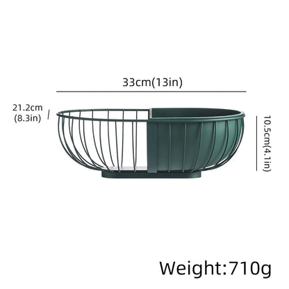Metal Hollowed Out Fruit Vegetable Snack Tray Bowl Basket