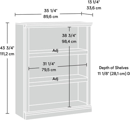 Miscellaneous Storage 3-Shelf Bookcase/ Book Shelf, Chalked Chestnut