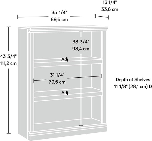 Miscellaneous Storage 3-Shelf Bookcase/ Book Shelf, Chalked Chestnut