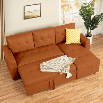 Reversible Sleeper Sectional with Chaise and Storage