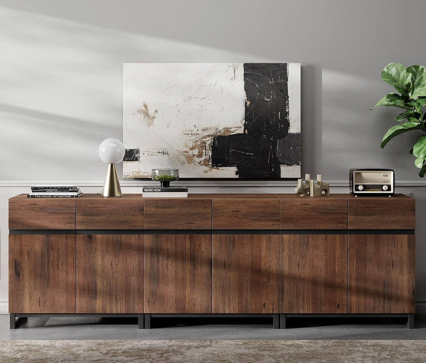 Modern TV Stand for Tvs up to 100 Inch, 3 in 1 Entertainment Center TV
