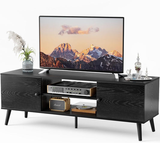 TV Stand for 55-60 Inch TV, Entertainment Center Console Table with