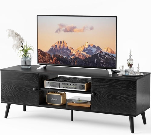 TV Stand for 55-60 Inch TV, Entertainment Center Console Table with