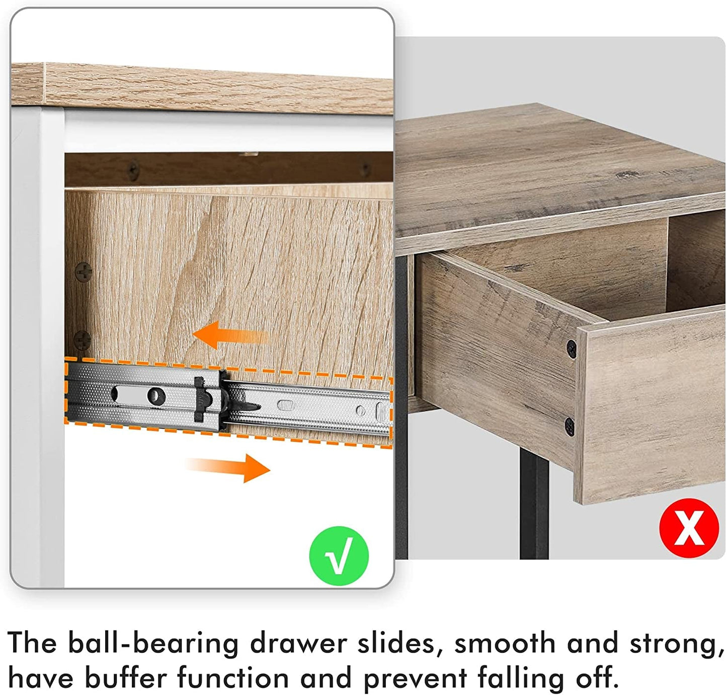 Narrow Console Table with Drawer and Shelves