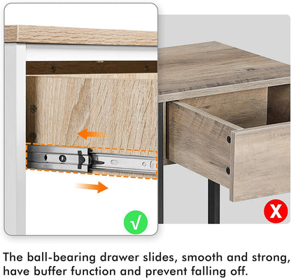Narrow Console Table with Drawer and Shelves