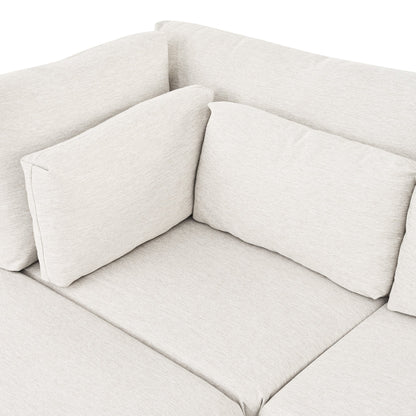 Modern Modular Sectional Sofa with Movable Ottoman, 110 Inch 4 Seat