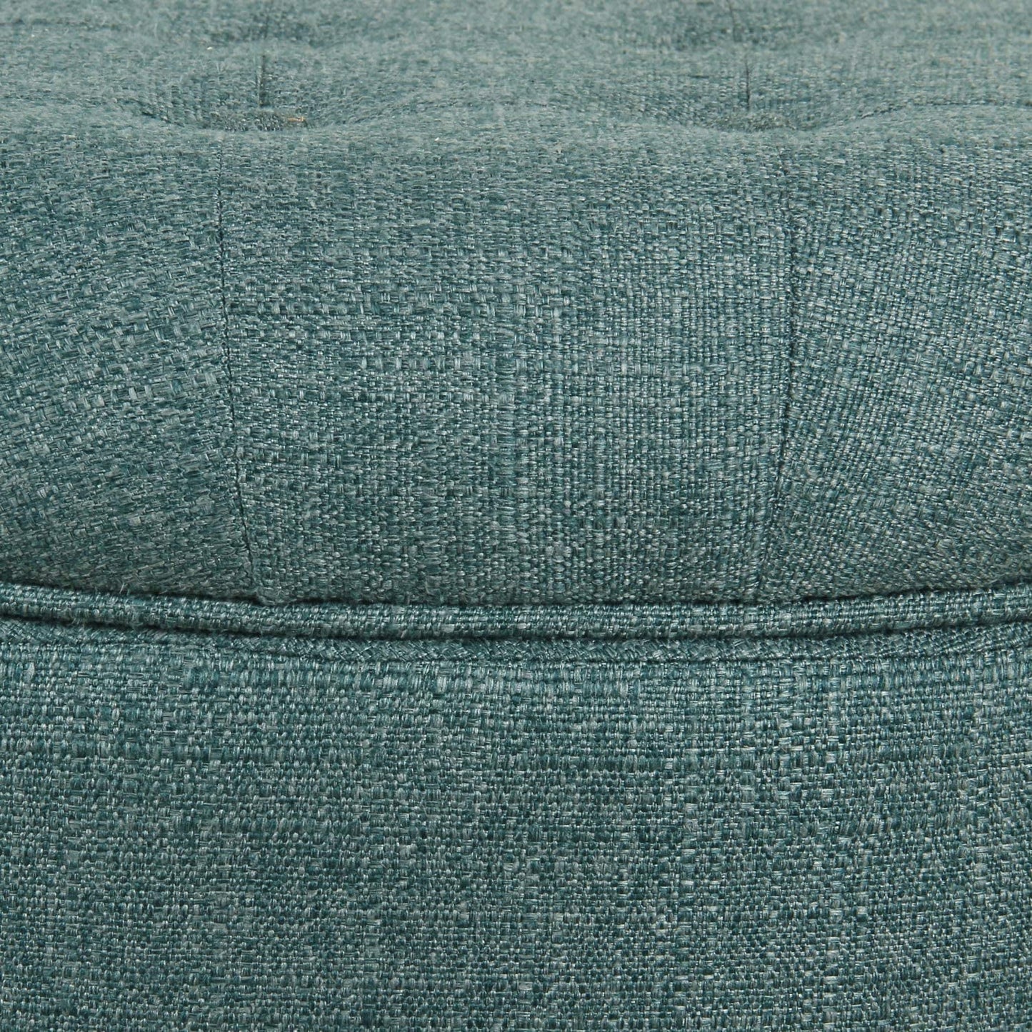 Dark Teal Velvet Storage Ottoman with Lid