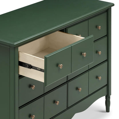 Liberty 6-Drawer Assembled Dresser in Forest Green | 2 Sets of Knobs