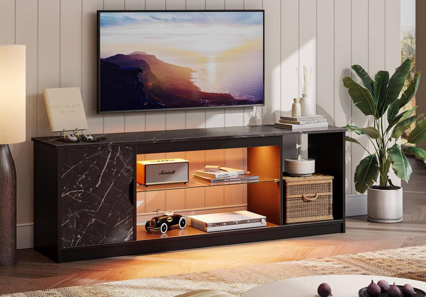 LED Gaming TV Stand for PS5/Xbox, 65 Inch