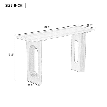 Uniquely Designed Console Table made of Fraxinus Mandschuric Solid