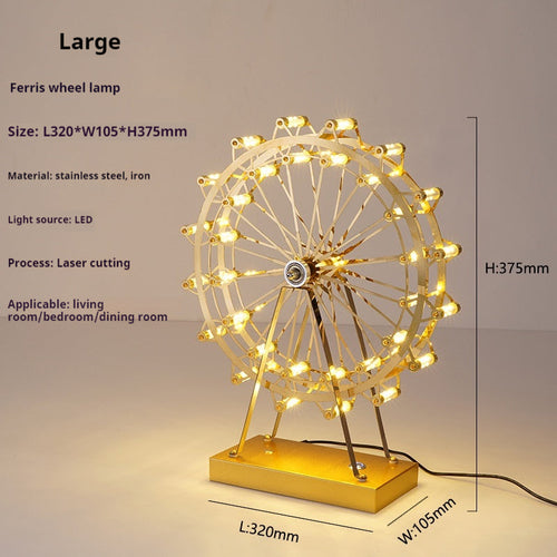 Rotating Wheel Night Light Bedside Decor Ambient Bedroom Illumination
