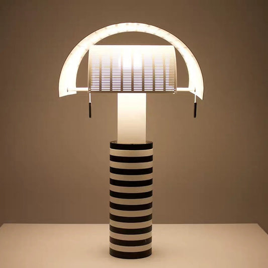 Elegant Monochrome Stripes Contemporary Artistic Table Lamp Modern