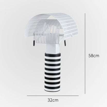 Elegant Monochrome Stripes Contemporary Artistic Table Lamp Modern
