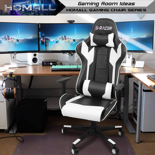 Gaming Chair, Office Chair High Back Computer Chair Leather Desk Chair