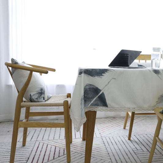 Feather Print Decorative Table Cloth