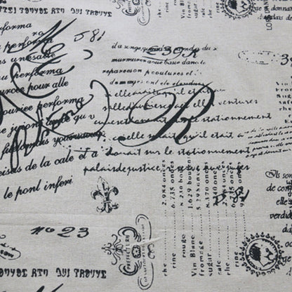 Letter Print Decorative Table Cloth Linen