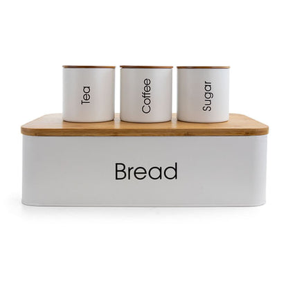 MegaChef Kitchen Food Storage and Organization 4 Piece Canister Set in