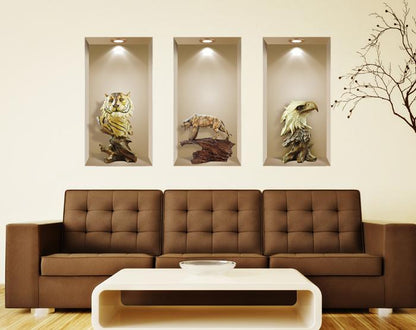 3D Niche Wall Art Decals - Set Of 3 | Easy To Apply, Stunning