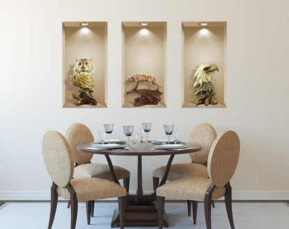 3D Niche Wall Art Decals - Set Of 3 | Easy To Apply, Stunning