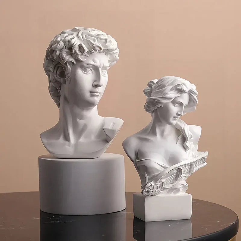 Apollo Bust Greek and Roman Mythology God of Sunlight Resin Head Bust
