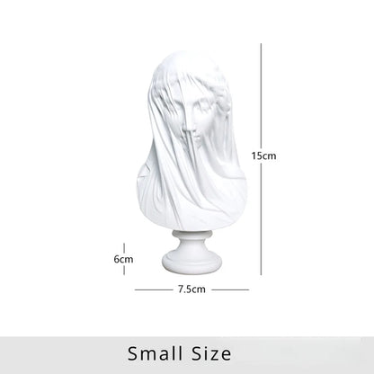 Veiled Lady Bust Greek Goddess Statue Classic Roman Mythology Gifts