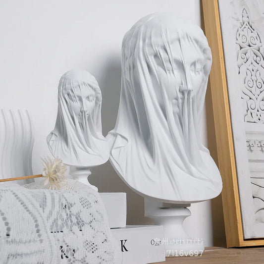 Veiled Lady Bust Greek Goddess Statue Classic Roman Mythology Gifts