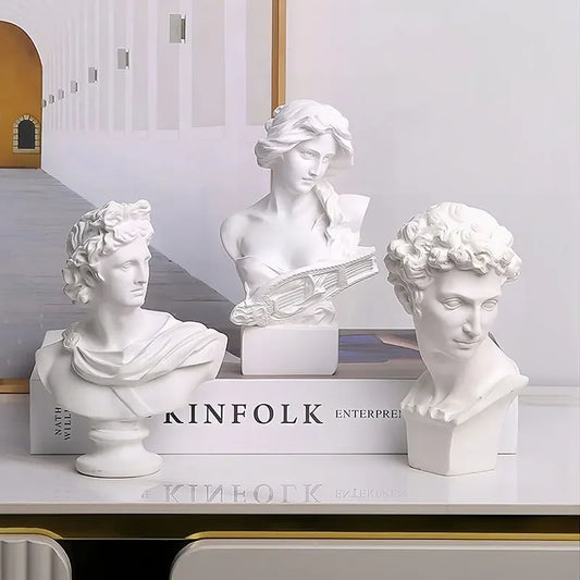 Apollo Bust Greek and Roman Mythology God of Sunlight Resin Head Bust