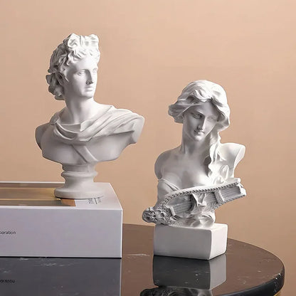 Apollo Bust Greek and Roman Mythology God of Sunlight Resin Head Bust