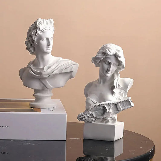 Apollo Bust Greek and Roman Mythology God of Sunlight Resin Head Bust