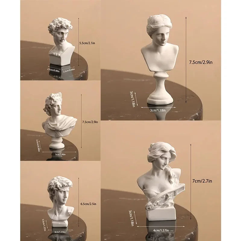 Apollo Bust Greek and Roman Mythology God of Sunlight Resin Head Bust