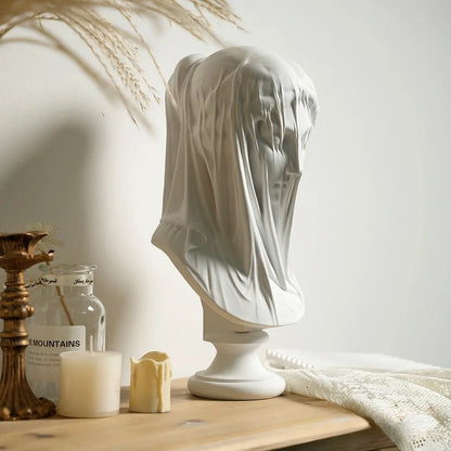 Veiled Lady Bust Greek Goddess Statue Classic Roman Mythology Gifts